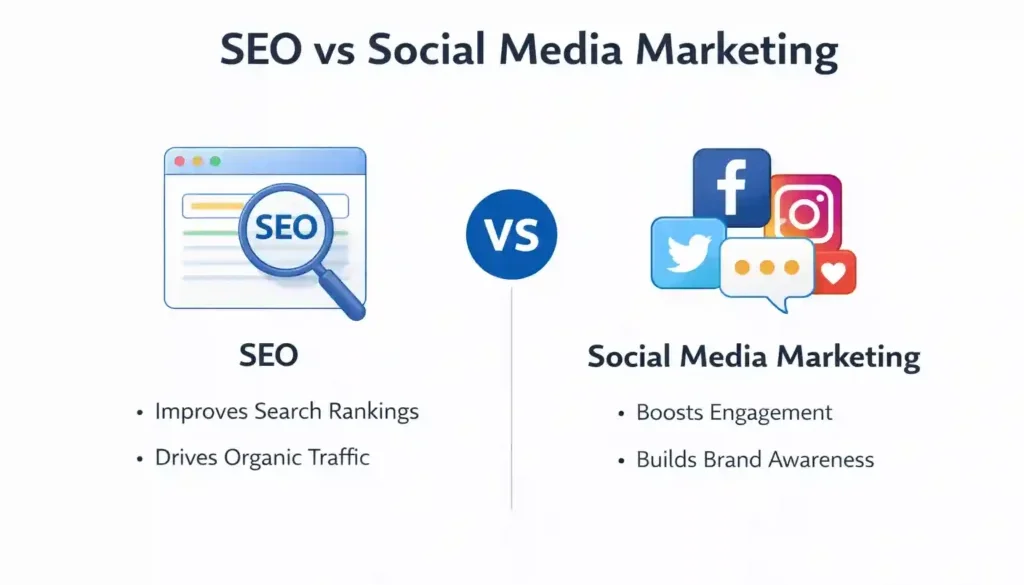 SEO vs social media marketing